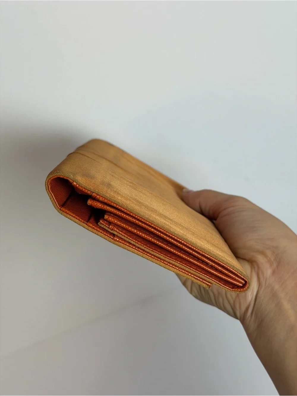 Prada Milano Orange Nylon Large Wallet